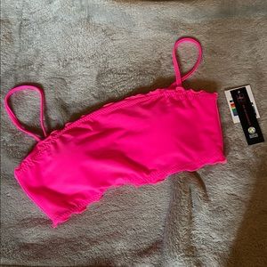 No Boundaries Neon Pink Bikini Top